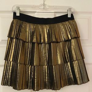 BCBG Gold Mini Skirt